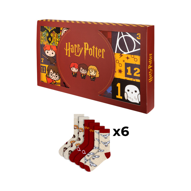 Kalendarz Adwentowy ze Skarpetkami Harry Potter 6-pak