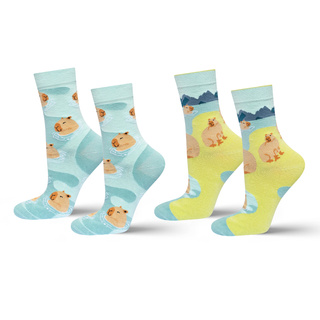 SOXO Women's Men's Capybara Bath Socks - 2