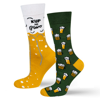 Colorful GOOD STUFF men's socks mismatched