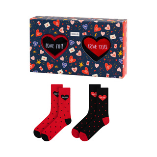 Men's Colorful Socks SOXO Hearts - 2 pairs