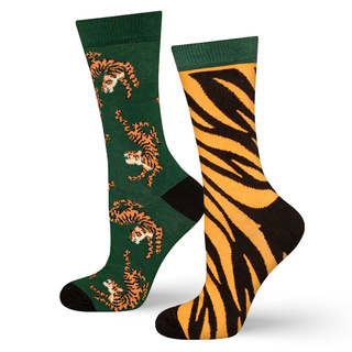 Colorful SOXO women's socks mismatched cotton tiger