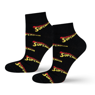 Black SOXO black socks Superman DC Comics cotton socks