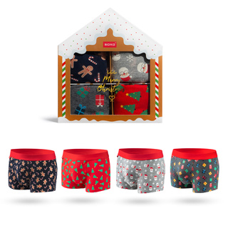 Set of 4x Christmas men's boxer shorts for Christmas, the perfect gift idea