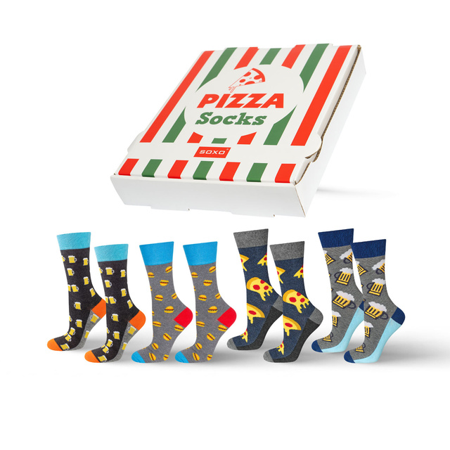 Skarpetki w Kartoniku Pizza 4-pak