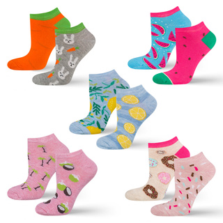 Set of 5x colorful SOXO women's socks