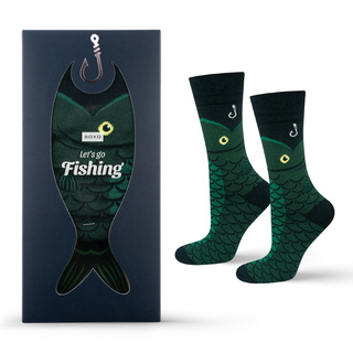 SOXO men's socks Let's go fishing in a pack