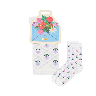 Pink SOXO women's socks with Polish inscriptions funny gift