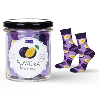 SOXO GOOD STUFF women's socks plum jam in a jar