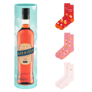Set of 3x SOXO | Aperitif women's socks in a gift tube