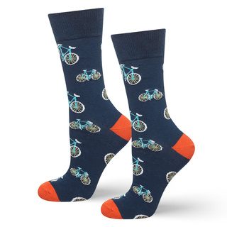 Colorful men's SOXO GOOD STUFF socks funny bicycle
