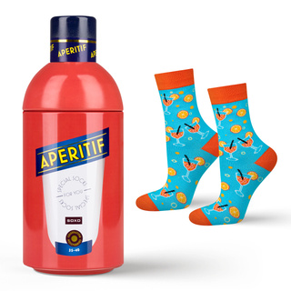 Women's SOXO GOOD STUFF socks with Aperitif in a bottle