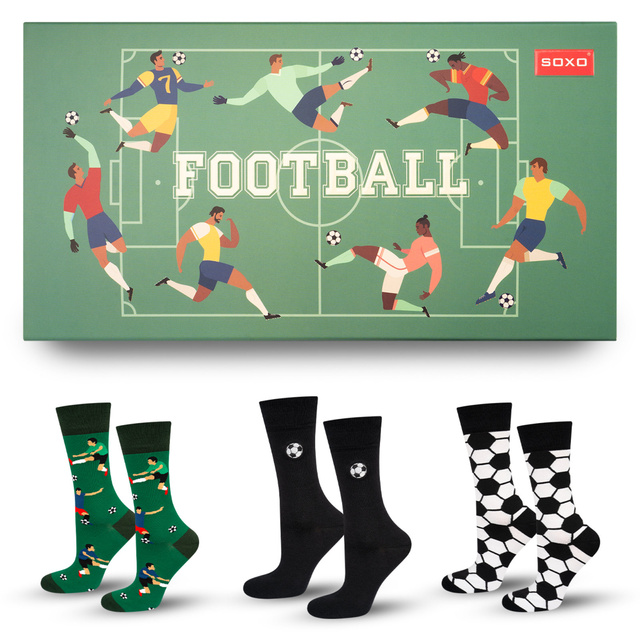 SOXO Football men's colorful socks - 3 pairs