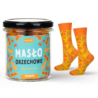 Women's Socks | Men's SOXO GOOD STUFF funny peanut butter in a jar | funny gift | for her | for Him Unisex