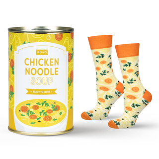 Women's Socks | Men's SOXO GOOD STUFF chicken soup in a can socks as a gift for her | for Him Unisex