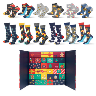 Advent calendar with socks 12-pack
