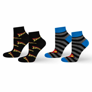 Set of 2x Colorful men's socks SOXO Superman DC COMICS cotton for a gift