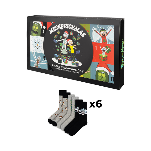 Kalendarz Adwentowy ze Skarpetkami Rick and Morty 6-pak