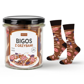 Funny SOXO men's socks | sour kraut stew in a jar | cotton | a gift for him